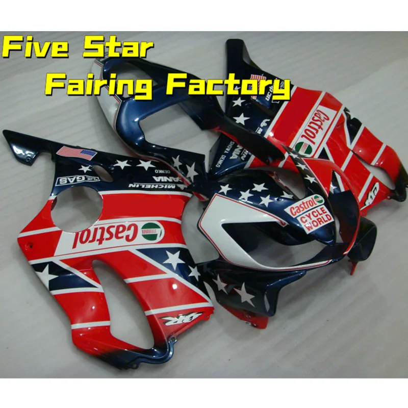 

Комплект обтекателей для мотоцикла Honda CBR 600 F4i 2001 2002 2003 кузов CBR600 01 02 03 инъекция CBR 600F 4i красный синий американский флаг