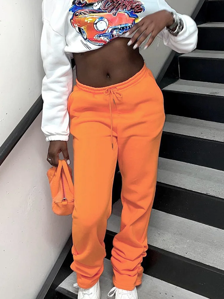 2023 Women's Fall And Winter New Fashion Print Camouflage Pocket Work Pants Flared Pants Women