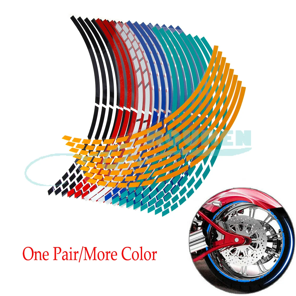 

16Pcs Motorcycle Stickers Moto Cross Reflective Rim Tape Strips Wheel Tire Motorbike Decals Electric Pit Bike Motocykl Motocross