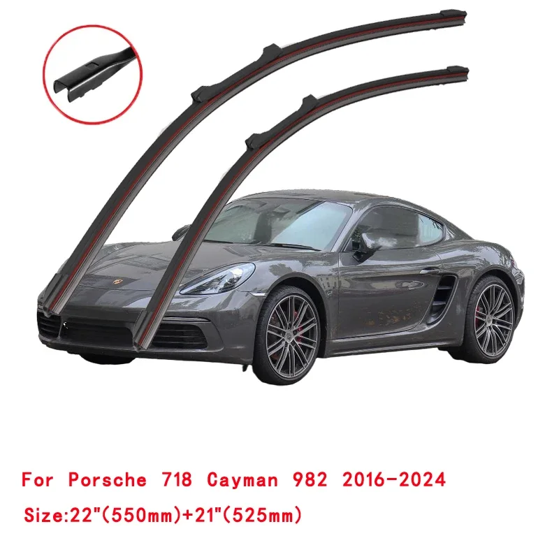 

Для Porsche 718 Boxster Cayman 2016-2024: Щетки стеклоочистителя лобового стекла, аксессуары для мойки, очистка окон