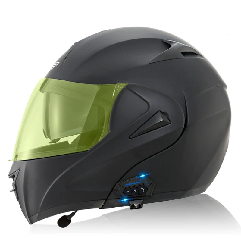 

Fashion DOT Modular Helmet Flip Up Helmet With Blue-tooth Inter come Motocross Cascos Carbon Fiber Motorcycles Helmets