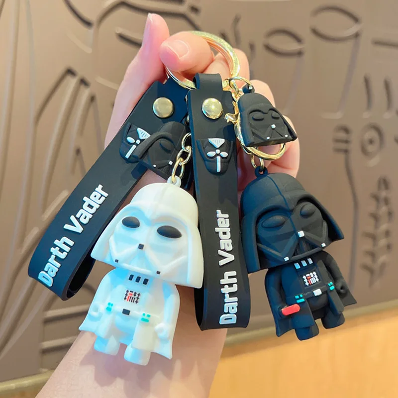 

Disney Star Wars Darth Vader Yoda Action Figure Keychain Holder Cartoon Anime Key Chain Car Keyring Bag Hanging Jewelry Kid Gift