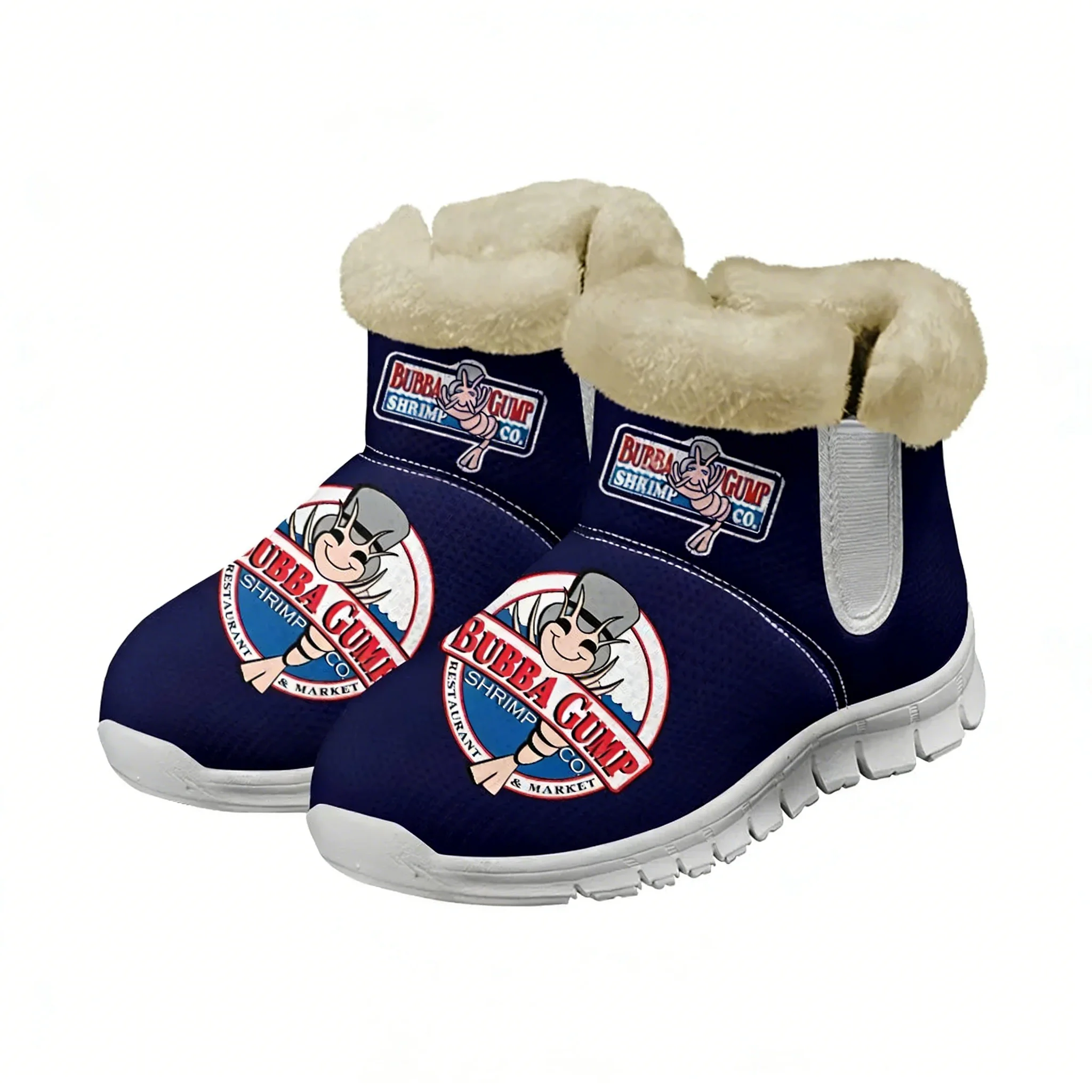 Фото Зимние ботинки Retro1994 Bubba Gump Shrimp для мужчин, женщин и подростков, сохраняющие тепло, повседневные зимние ботинки для активного отдыха, легкие спортивные ботинки №3