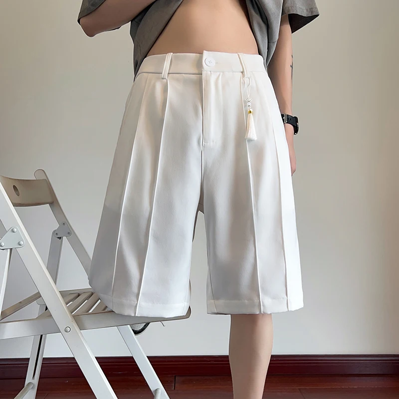 Шорты мужские летние из вискозы модные драпированные универсальные свободные