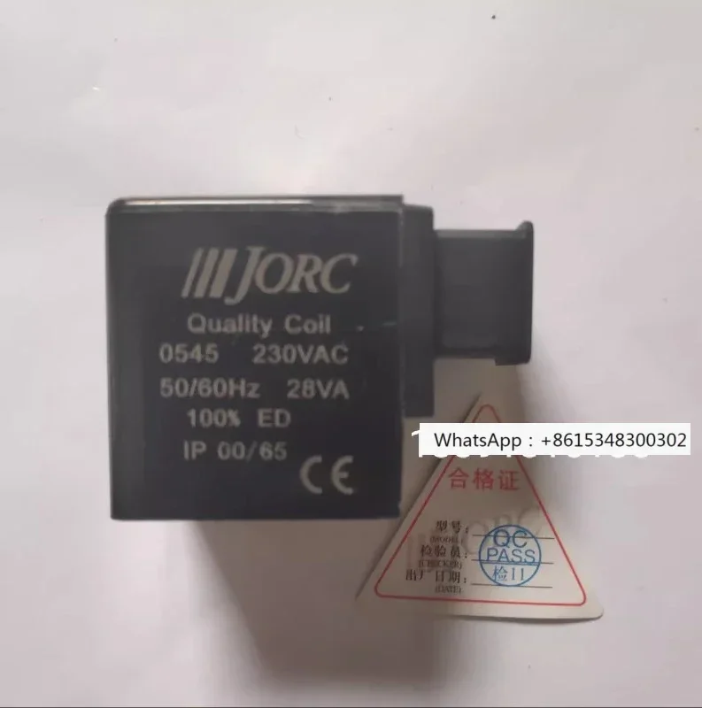 Фото Оригинальный электромагнитный клапан Qiao Ke JORC JZ6.0/AC230V 3/8 резиновый пластиковый механический электромагнитный клапан 0545 катушка №1