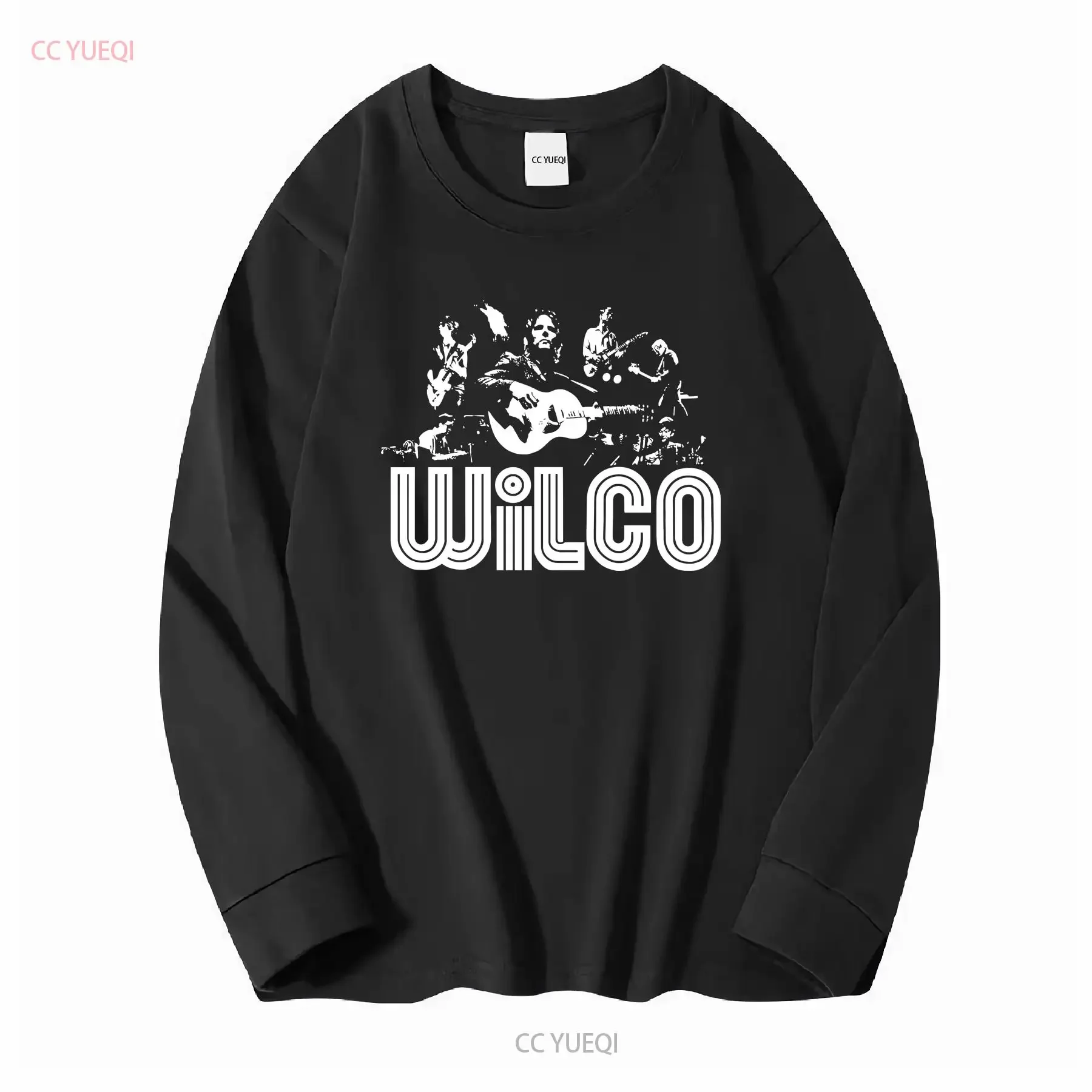 Фото Wilco Band черный член Альбом футболка мужская от S до 4XL ZC1366 винтажная стираная повседневная дизайнерская одежда графика растянутая слегка №3