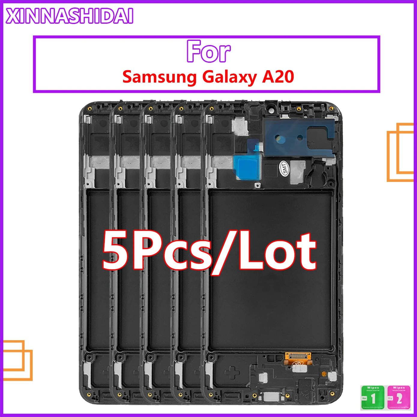 5 шт./лот для Samsung A20 ЖК-экран дисплей A205 A205F SM-A205F A205FN с сенсорным дигитайзером в