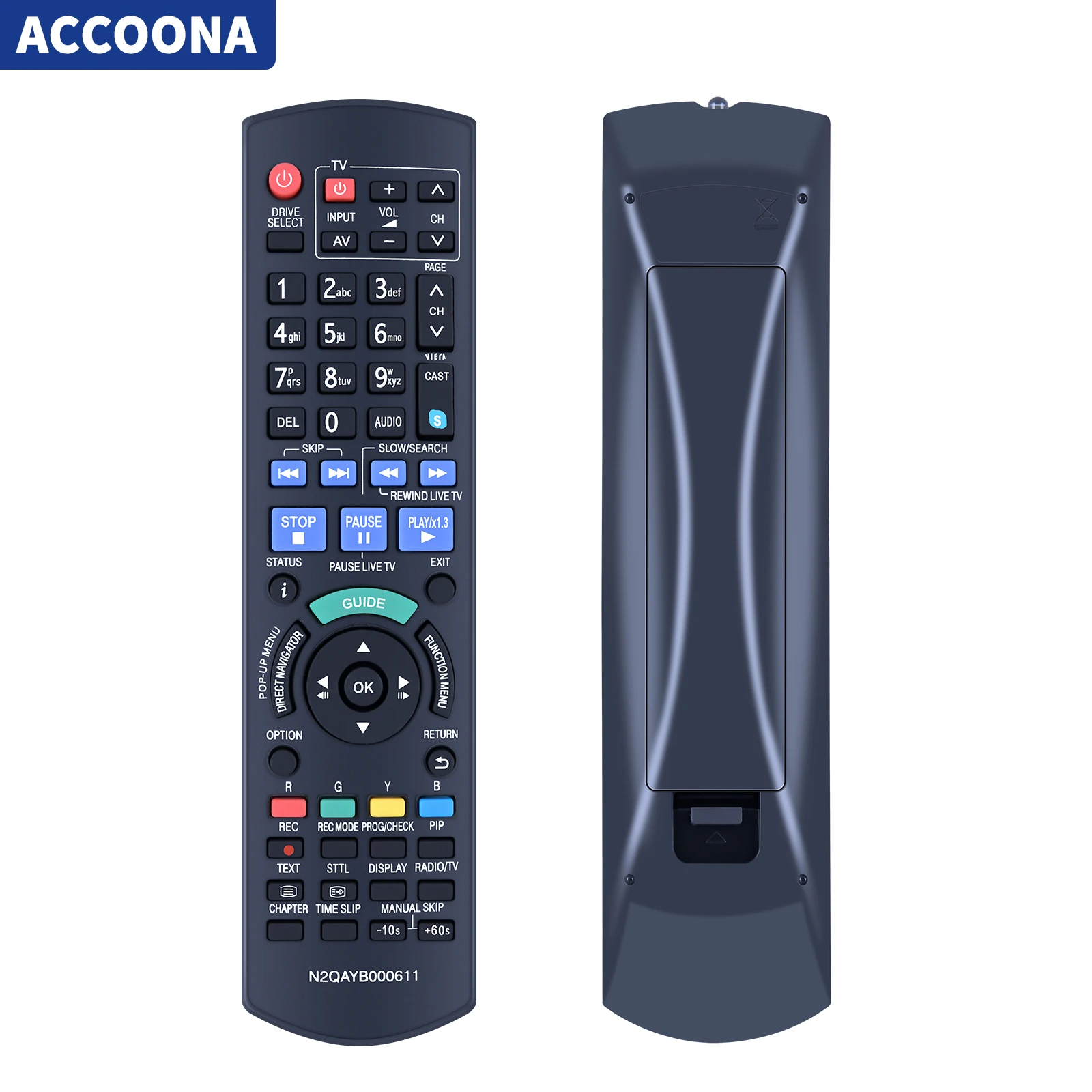 

N2QAYB000611 Remote Control for Panasonic Blu-ray Disc DVD Recorder DMR-PWT500 DMR-PWT500GL DMRPWT500 DMRPWT500GL