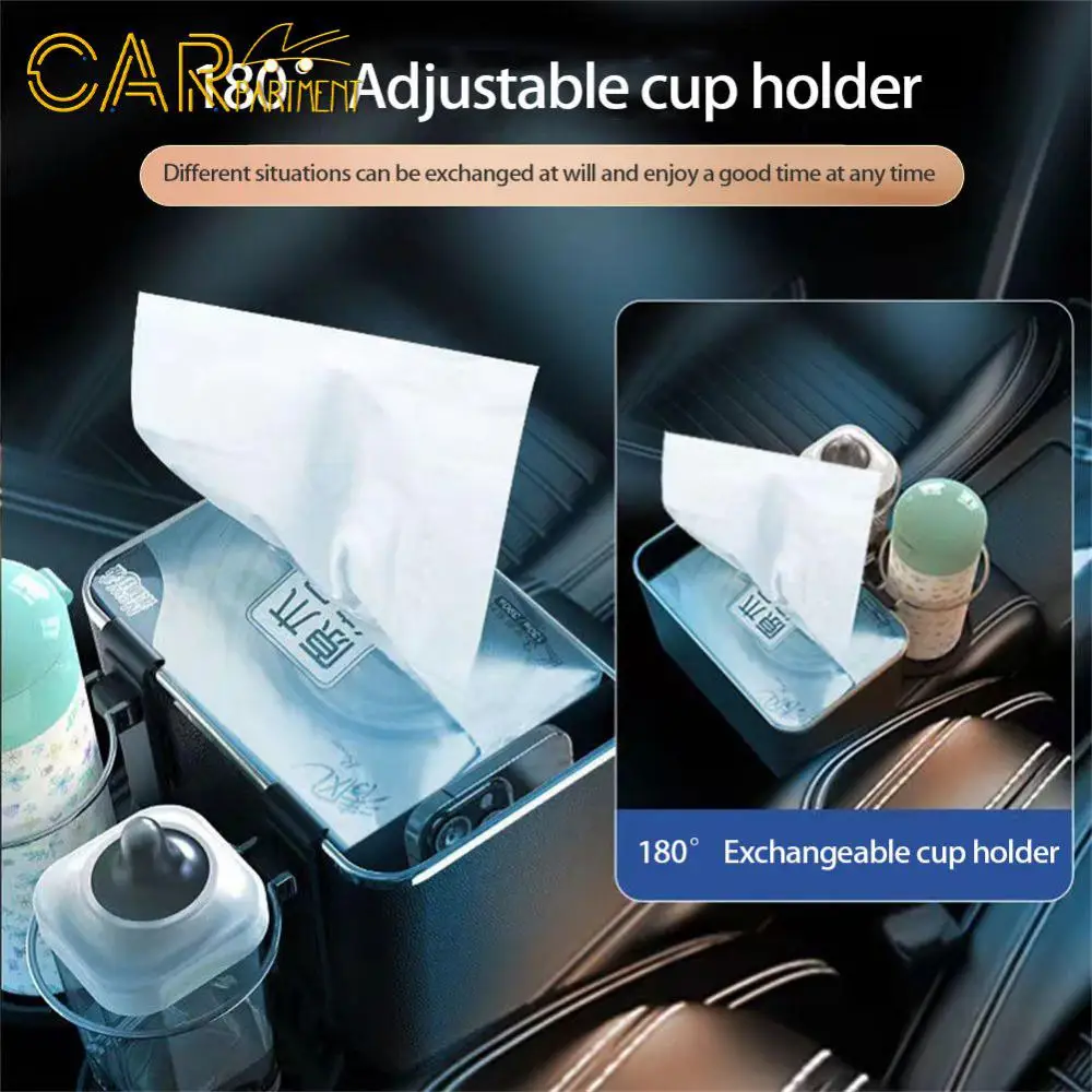 

Foldable Cup Holder Portable Car Organizer Center Console Storage Box Multifunctional Universal Drawer Organizer For Back Row