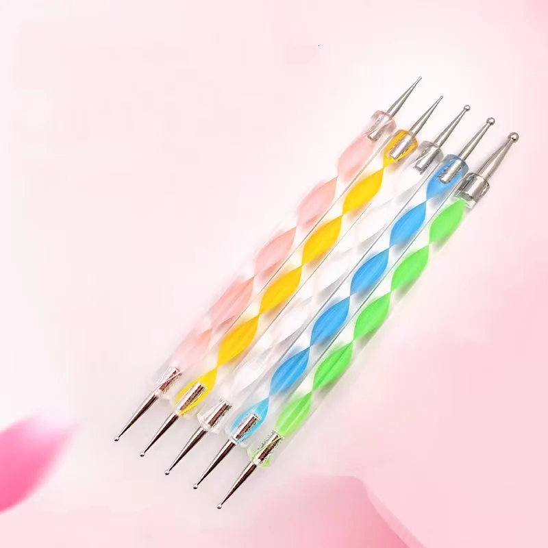 

5Pcs Mandala Dotting Tools Painting Stencils Rocks Template Stamp Set Acrylic Rods Ball Stylus Painting Pottery Clay Craft Nail