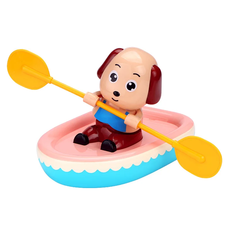 Classic Water Toy Back Rowing Boat Baby Bathing Swim Dog Cha