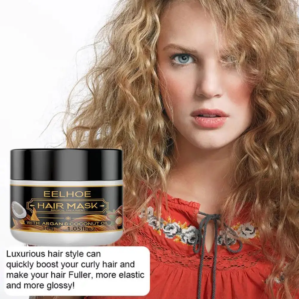 

Coconut Oil Hair Mask Nourishing Hair Repair Damaged Roots Hair Perm-Dye Conditioner Improves Volumizing Smoothing Hair Dam V1J7