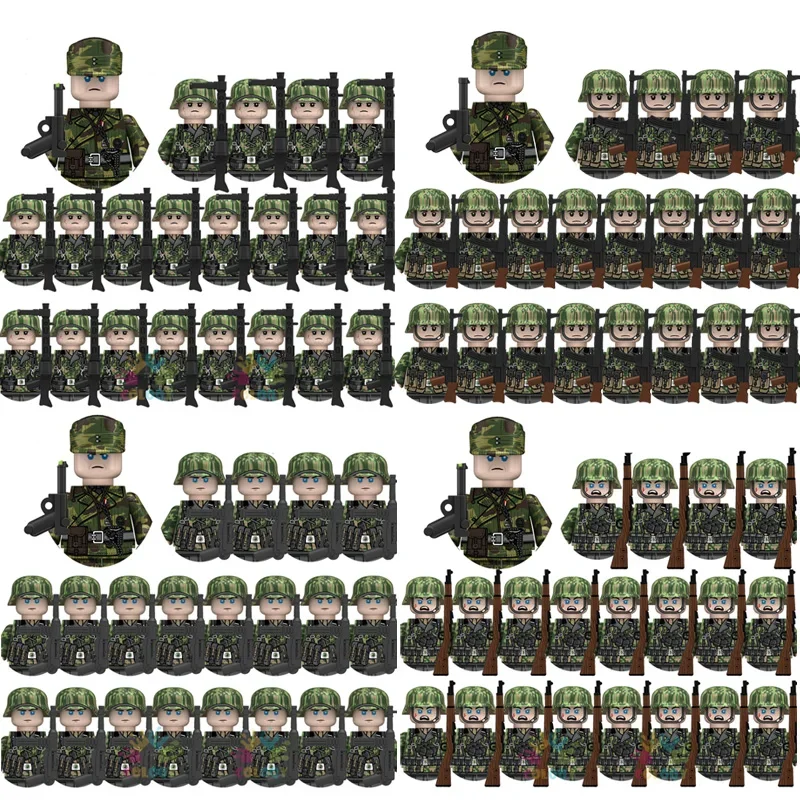 Детские игрушки, 21 шт.набор, строительные блоки WW2 N601-N699, мини-фигурки солдат США, СССР, Великобритании, подарки на день рождения для детей (art.: 3920d9dfbb343) - 3920d9dfbb343