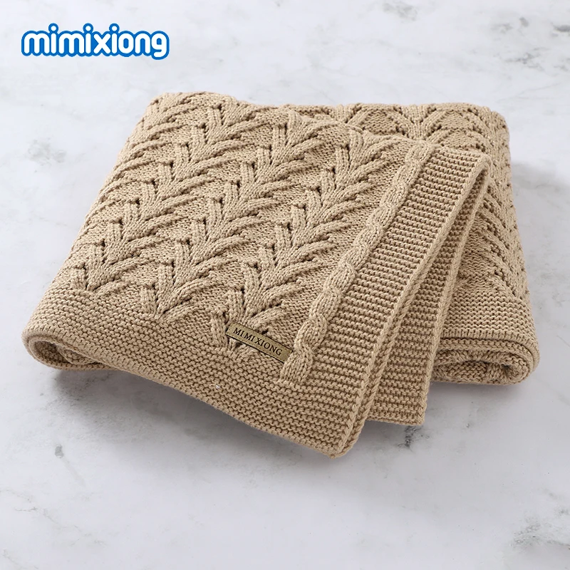

Baby Blankets Newborn Thermal Warm Knitted Swaddle Wrap Sleepsack for Stroller Bassinet 100*80cm Toddler Boys Girls Throw Quilts