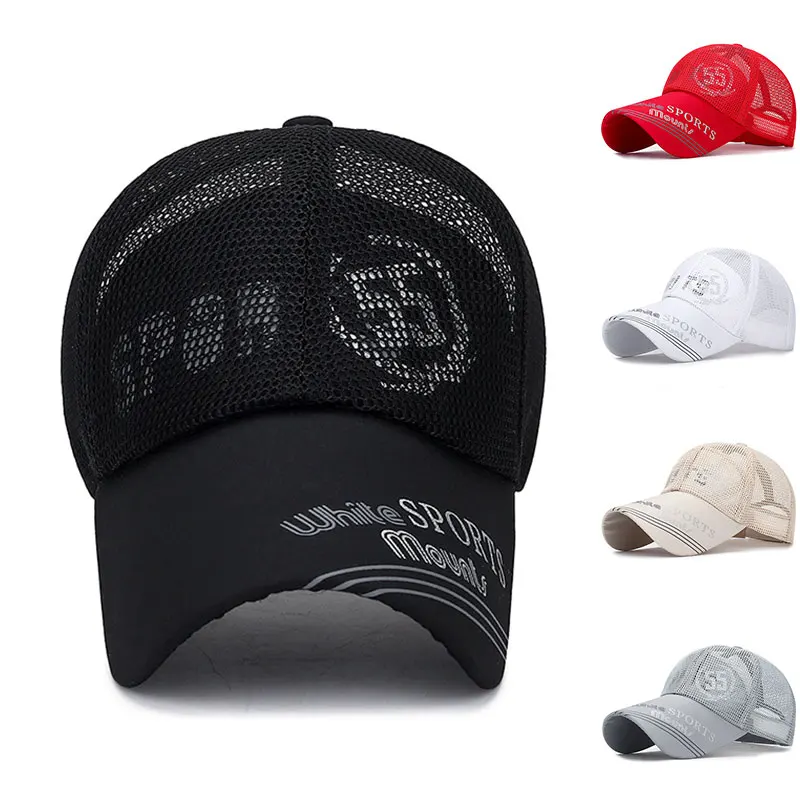 

Baseball Caps Sun Hats Outdoor Hats Sports Hats Printed Net Caps Refreshing Comfortable Sun-proof Simplicity Quick Dry Mesh Cap