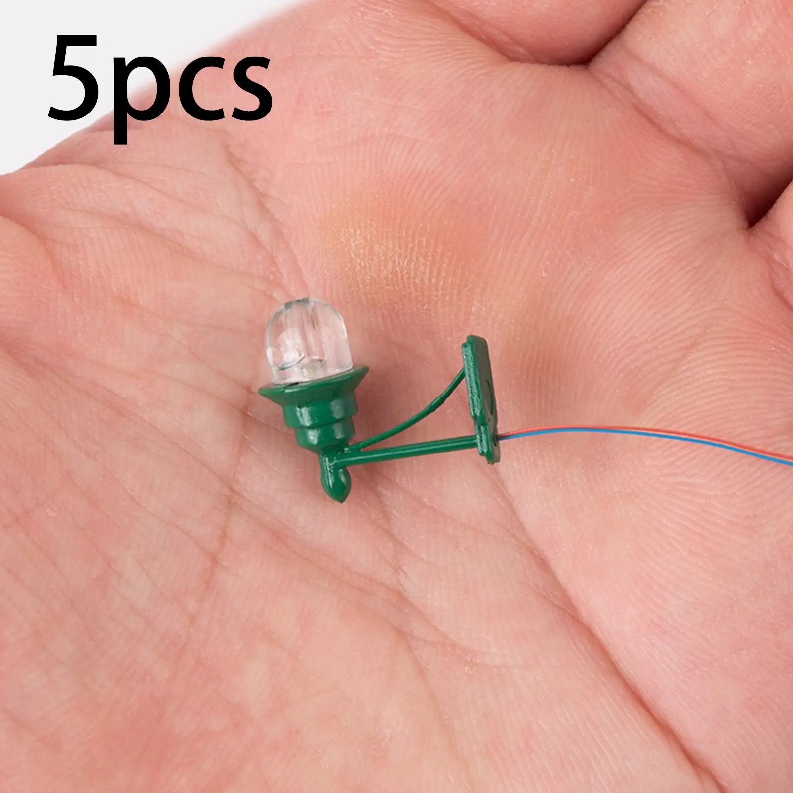 

5x 1/87 Scale Wall Lights Simulation Decor for Railway Train Courtyard