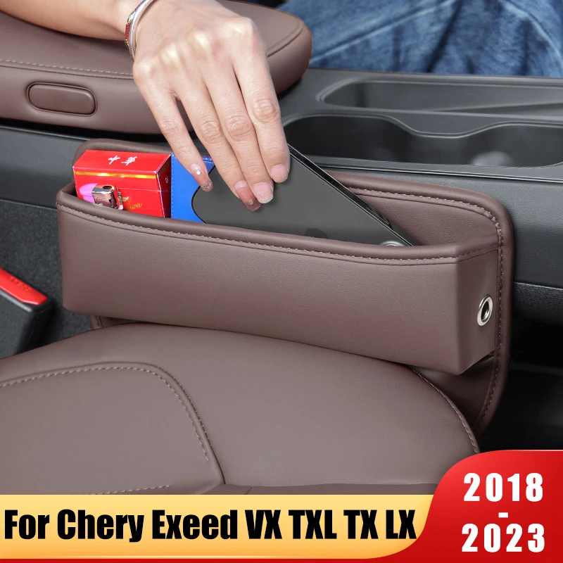 

Car Seat Organizer Gap Storage Box Leather Pocket For Chery Exeed VX TXL TX LX ET-i Hybrid 2018- 2020 2021 2022 2023 Accessories