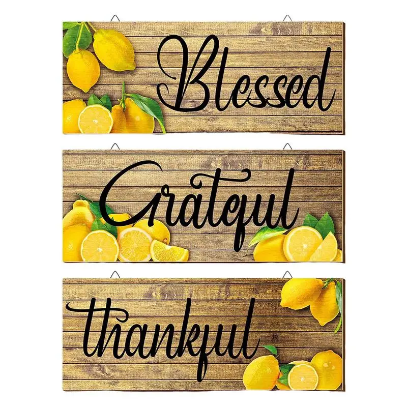 

Lemon Kitchen Decor Farmhouse Lemon Tabletop Decors With Hanging Hooks Lemon Kitchen Ornament Wood Wall Hanging Decor For Home