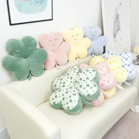 45cm creative and cute three leaf plush pillow leaf cushion office nap pillow kawaii room decoration multiple color choices