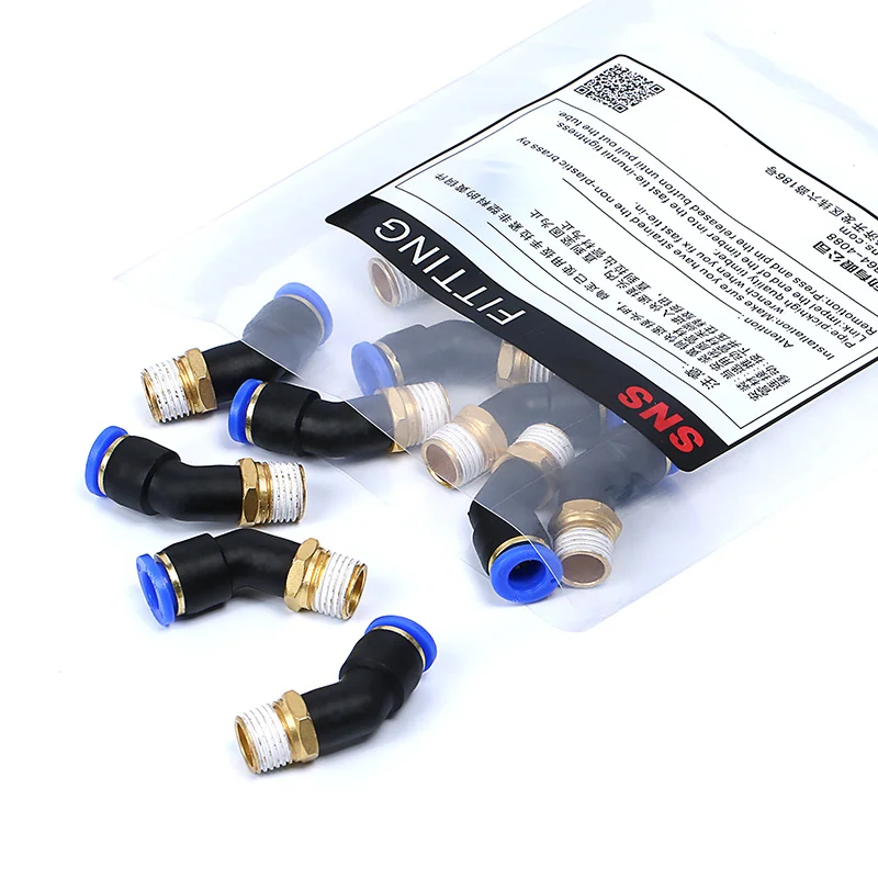 

45 degree SPL4-03BE Pneumatic Fitting Tube Connector Fittings Air Quick Water Pipe Push In Hose Quick Couping