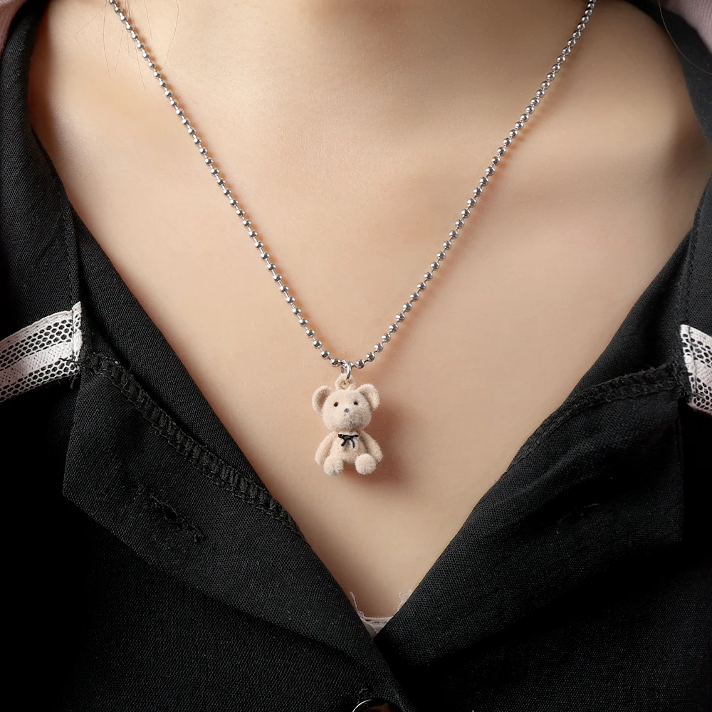 Ожерелье с подвеской в виде симпатичного медведя из сплава |
