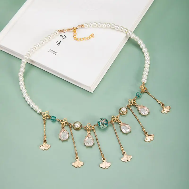 

Vintage Chinese Necklace Tang Dynasty Hanfu Pendant Necklace New Year Gift