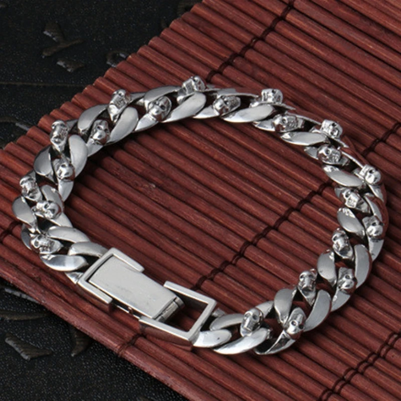 Браслет BOCAI из стерлингового серебра 925 пробы с подвесками для женщин и мужчин