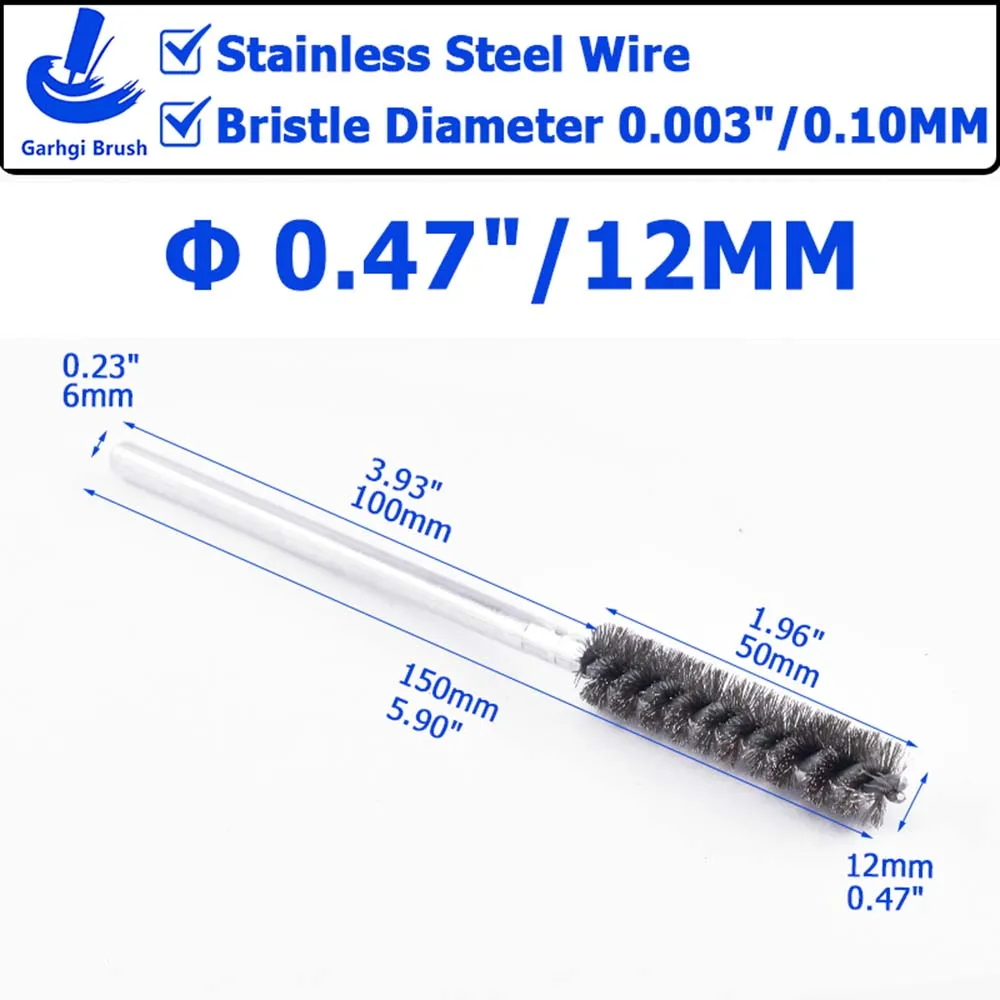 

Щетки для проволочных трубок из нержавеющей стали длиной 150 мм, промышленное средство для удаления ржавчины с металла, очиститель сварочного шлака, аксессуары для электроинструментов