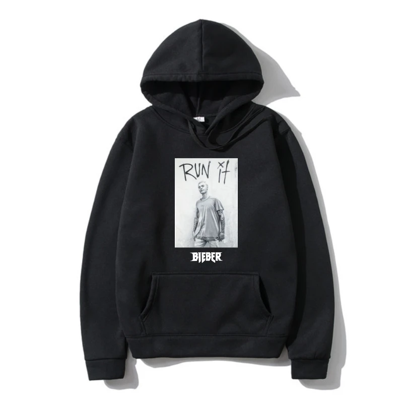 

Худи Джастин Бибер бег I изображение черная верхняя одежда новое поступление худи с принтом Merch