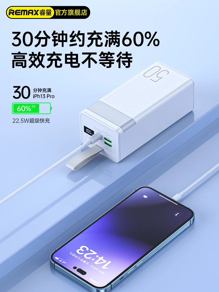 

Remax ReMax Power Bank Large Capacity 50000 MA 22.5W Super Fast Charge for Huawei Xiaomi iPhone Tablet 50,000 Large Capacity