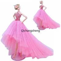 16 bjd pink fishtail evening dress for barbie princess clothes for barbie dolls accessories gown vestido outfits 11 5 girl toy