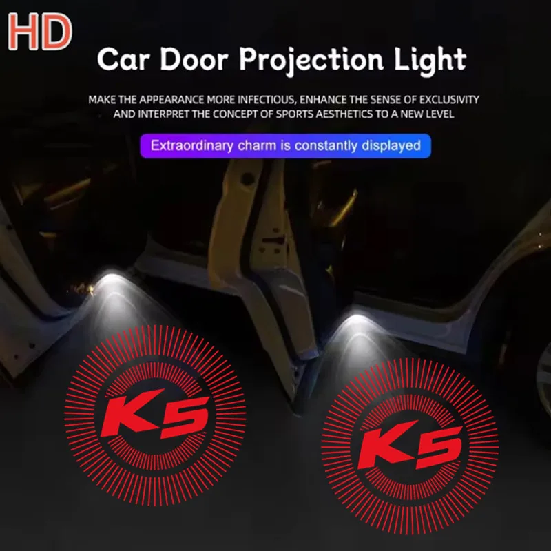 Фото 2 шт. для KIA Sorento Ceed K3 K2 K8 K5 K9 GT Line Logo Автомобильные двери HD светодиодные лампы проектор предпродажные приветственные огни №1