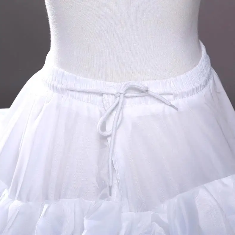 4 ห่วง 5 ชั้น Ball Gown Petticoats สีดำ Petticoat Crinoline กระโปรง Big Ruffle อุปกรณ์จัดงานแต่งงาน Tulle Underskirts