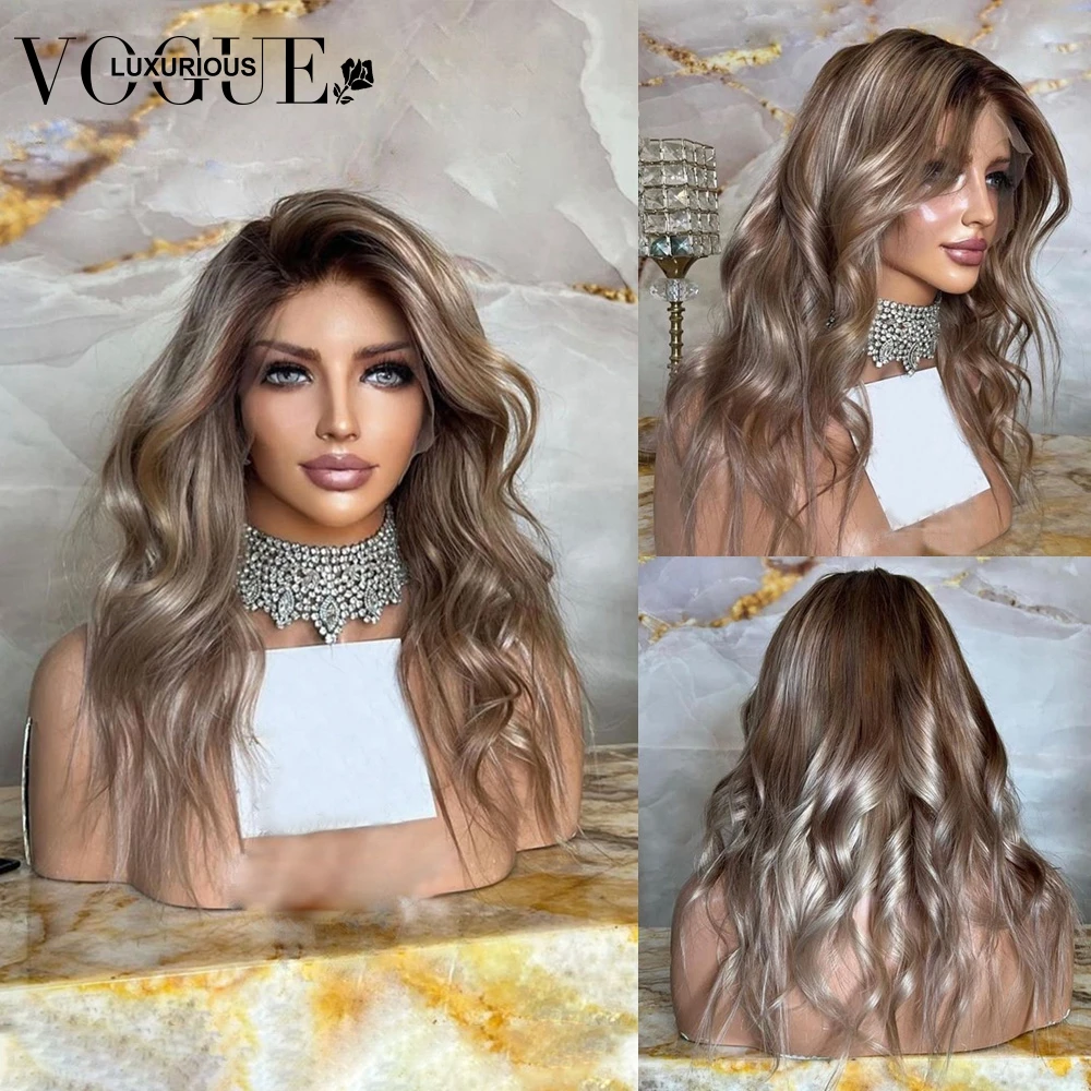 

Ash Blonde Brown Colored Lace Front Wigs 13X4 HD Lace Frontal Wigs Loose Deep Wave 13x6 Pre Plucked Wigs Fro Women Human Hair