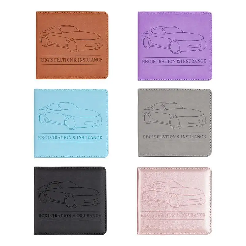 

Insurance Card Holder For Car Insurance Card Holder For Car PU Leather Vehicle Glove Box Organizer Car Wallet For Document