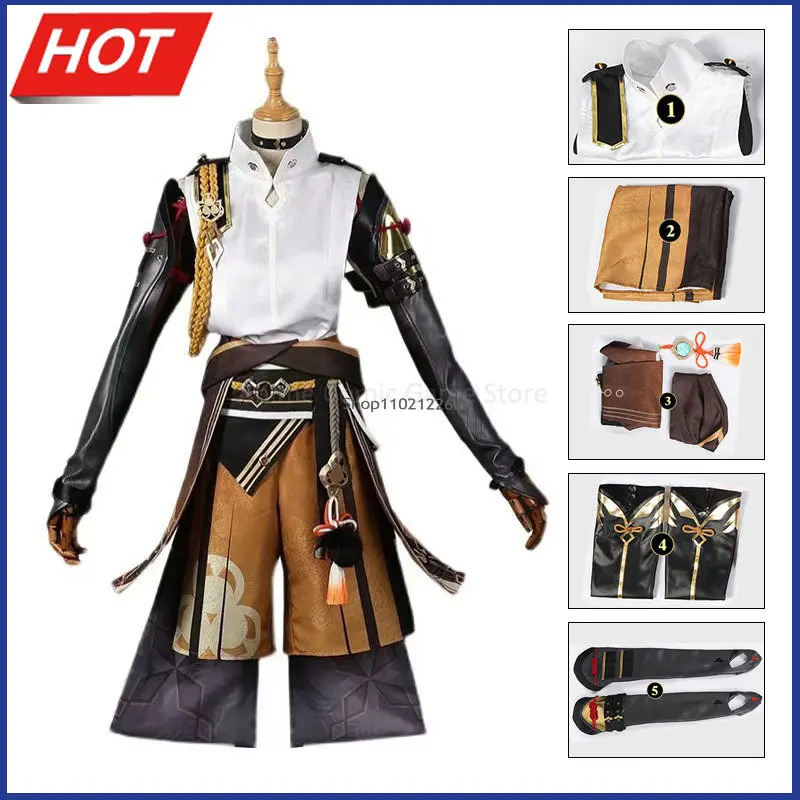 

Мужской костюм для косплея из аниме «Genshin Impact»