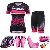 cycling jersey set women bicycle clothing ladies breathable summer short sleeve team racing pro bike sportswear mtb riding suit