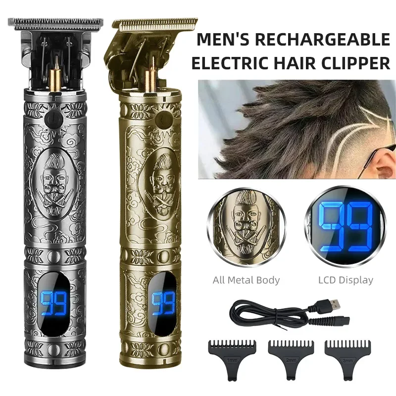 

Professional Hair Clipper Beard Trimmer Rechargeable Men Hair Shaver Beard Barber Hair Cut Cutting Machine Hair Trimmer