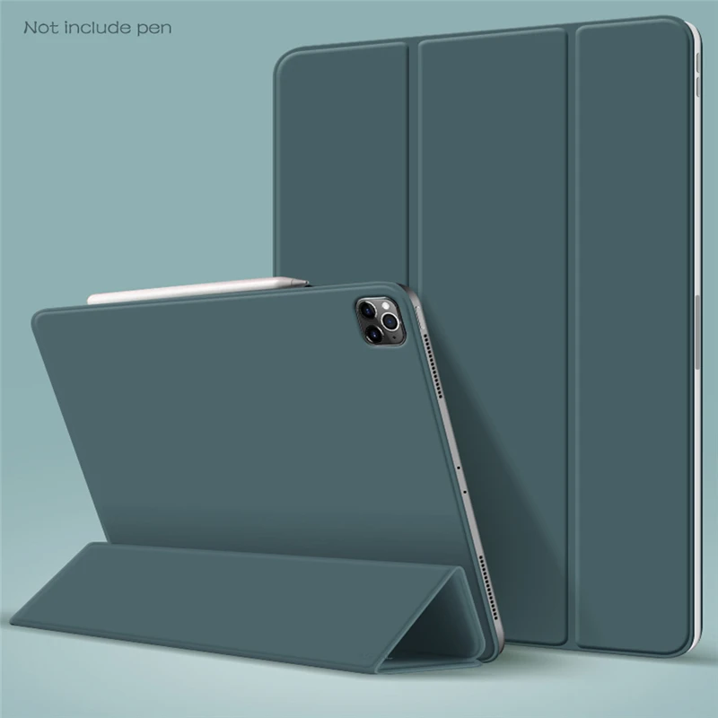 

Защитный зажим для планшета iPad Pro 12,9, чехол для 2020 Pro 11 2021 M1, чехол тройного сложения, Магнитный чехол для Air 4 и пленка