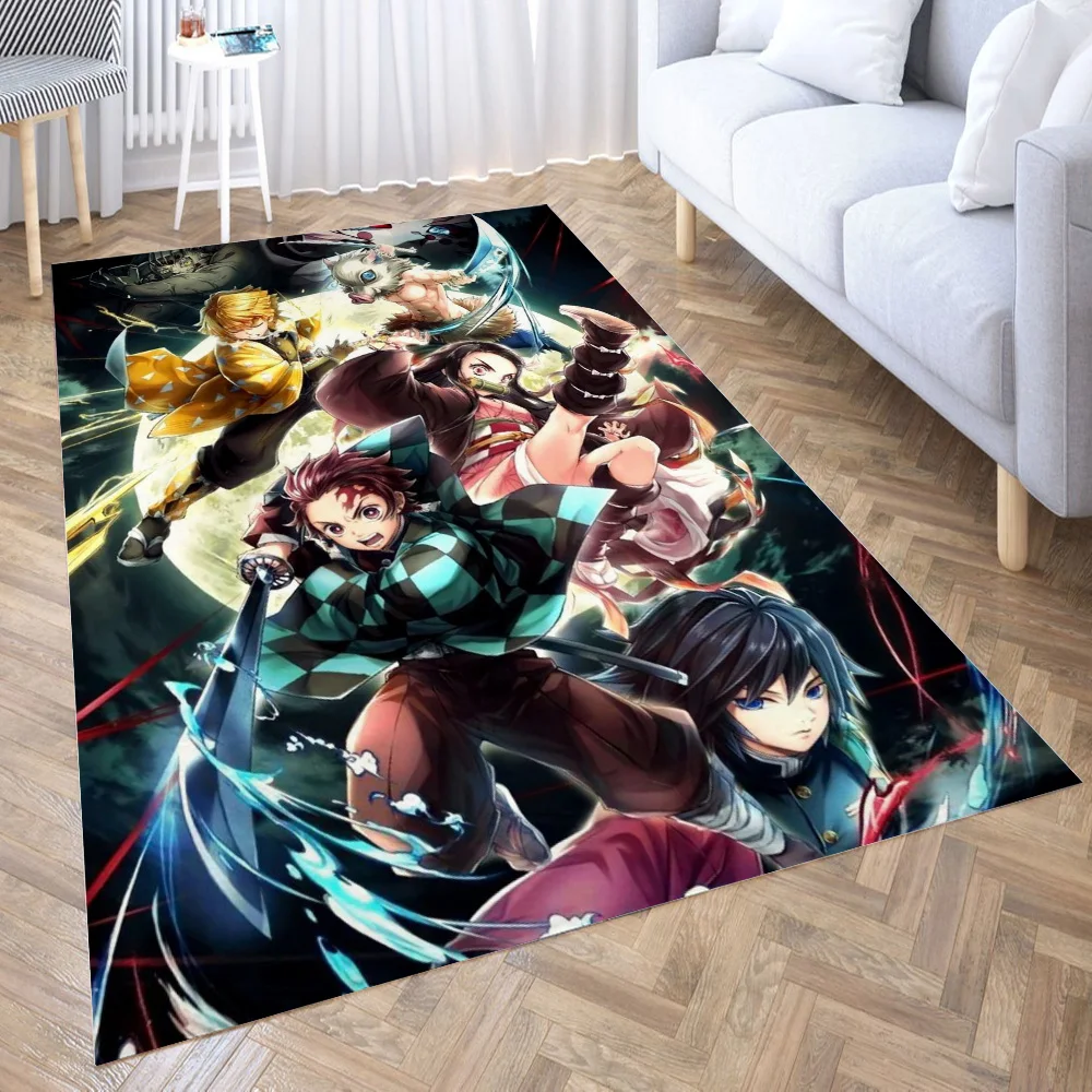 

Demon Slayer Tanjiro New Pattern Floor Mat Door Mat Big Baby Crawl Carpet Non-slip Sheet Bedroom Living Room Home Decora