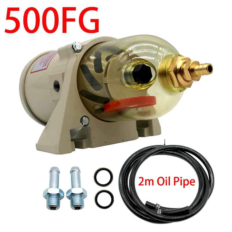 

500FG 500FH Fuel Filter Marine Engine Fuel Diesel Fuel Filter Oil/Water Separator Marine Boat Trucks 90GPH For Car Boat