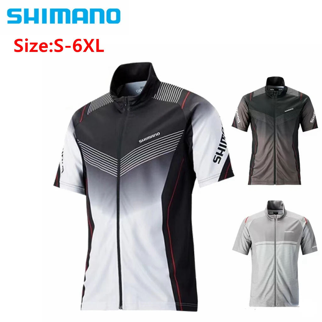 

SHIMANO Men's T-Shirt Fishing Clothing Men's Short-sleeved Outdoor Anti-mosquito Quick-drying Breathable Shirt