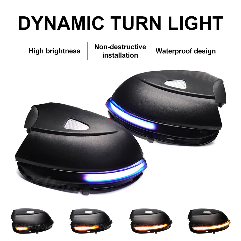 

For VW Passat B7 Scirocco MK3 CC EOS For Beetle Dynamic Blinker LED Turn Signal Lights Indicator Sequential Car Accessories