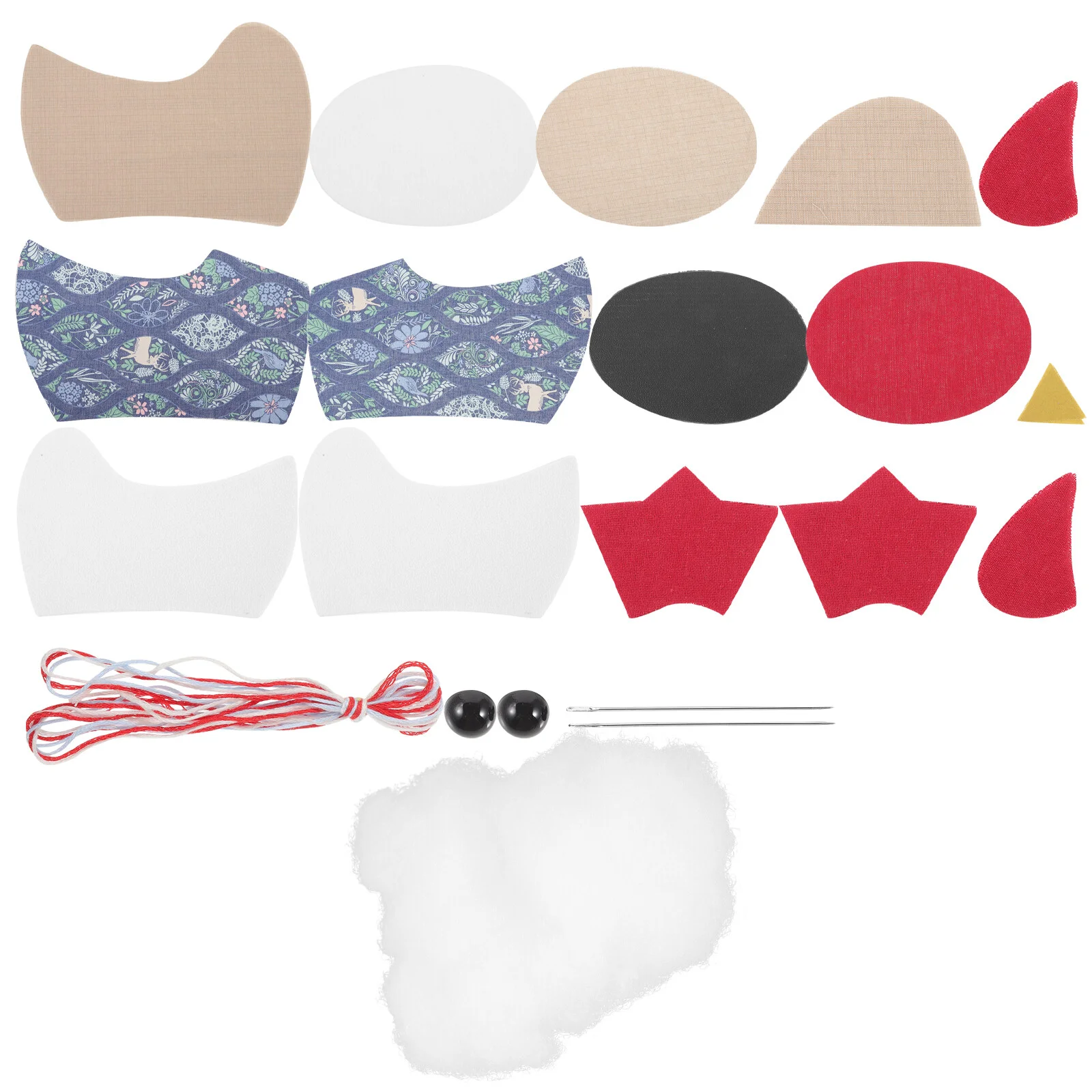 

Fabric Embroidery Storage Sewing Hand Chicken Stuffed Baskets Bundle Patchwork Kit Diy Parts Sewn Beginners Set Quilting