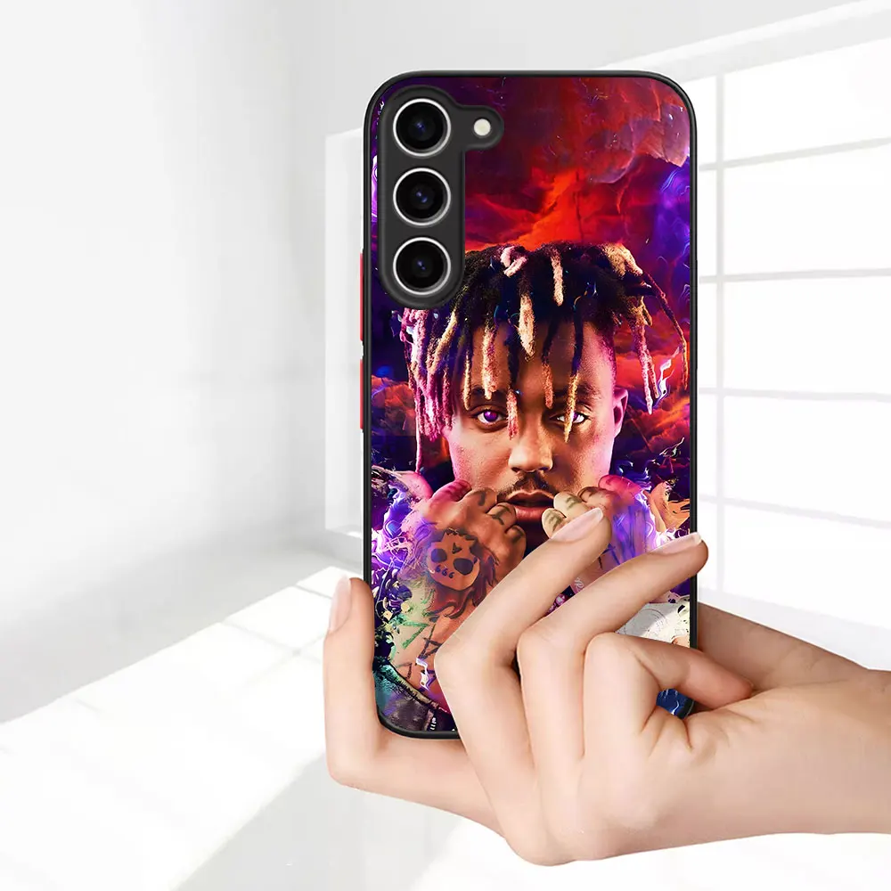 Фото Противоударный чехол для телефона Samsung Galaxy S25 Edge S24 S23 S21 S22 Ultra S20 FE S10 Lite S8 Plus с изображением рэпера J-Juice W-wrld №5