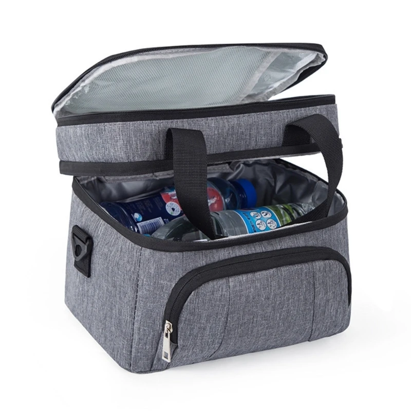 

2024 New Insulated Cooler Bag Basket, Leakproof Collapsible Thermal Cooler, Waterproof Grocery Bag Bag with Handle