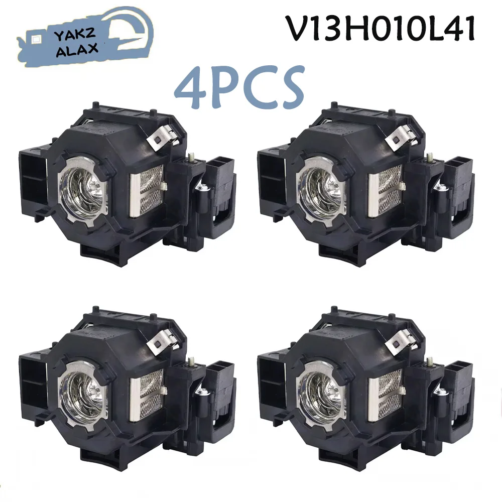 Сменная Лампа V13H010L41 с корпусом для EPSON S5 S6 + S52 S62 X5 X6 X52 X62 EX30 EX50 TW420 W6 77C 4 шт.