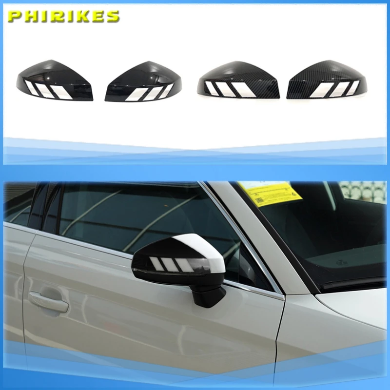

For Audi A3 S3 8V RS3 2013 2014 2015 2016 2017 2018 2019 RearView Mirror Case Cover Carbon fiber pattern or Black Cover