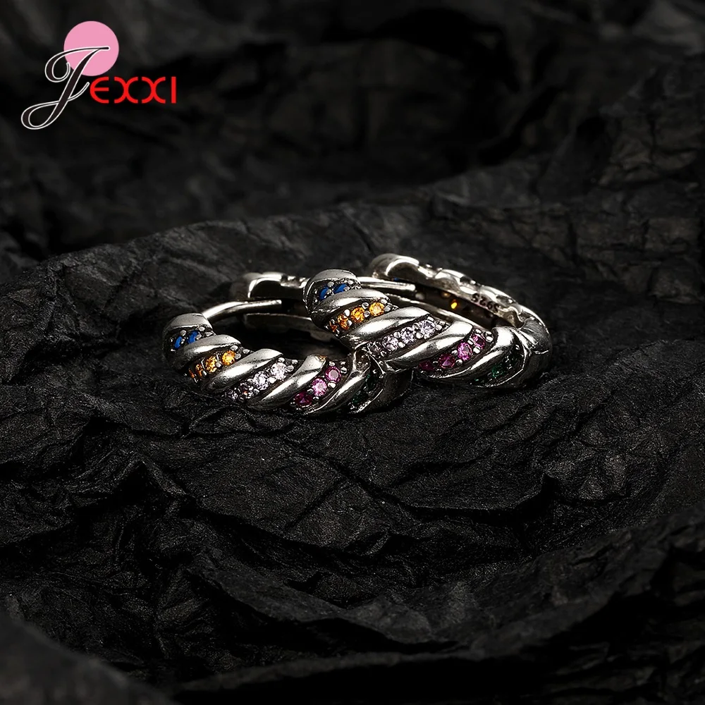 Женские серьги из серебра 925 пробы с инкрустацией