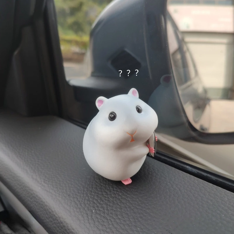

Cute Anime Stealing Hamster Car Interior Decoration Gourmet Hamster Figures Auto Dashboard Decoration for Car Accessories Woman